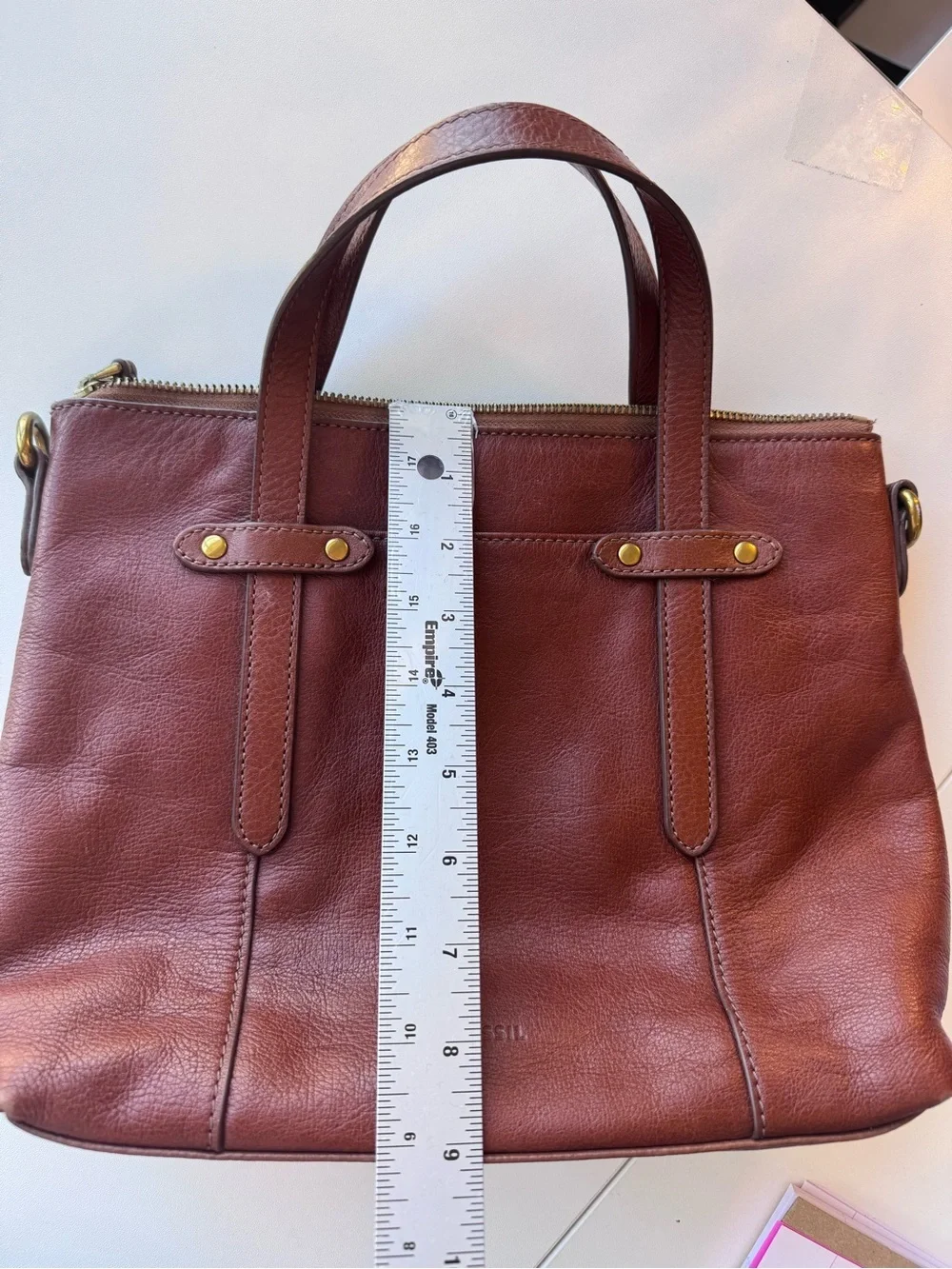Fossil Brown Leather Handbag